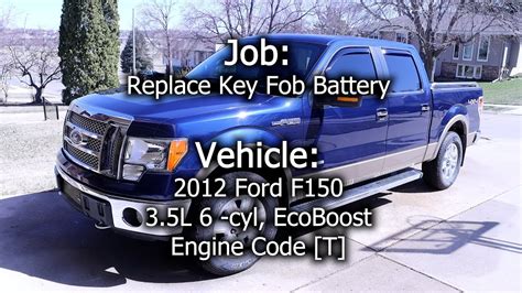 2012 Ford F150 Key Fob Battery Replacement Keyless Entry YouTube