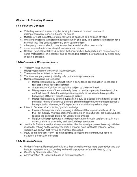 Chapter 13 - Voluntary Consent - Chapter 13 - Voluntary Consent 13-1