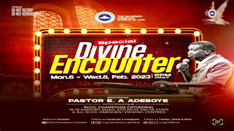 Rccg Annual Prayer And Fasting Day Special Divine Encounter Day