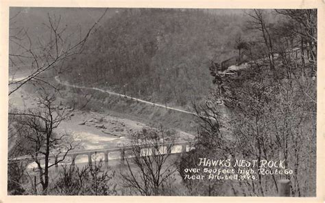 Ansted West Virginia Hawks Nest Rock Real Photo Antique Postcard K60132 Mary L Martin Ltd