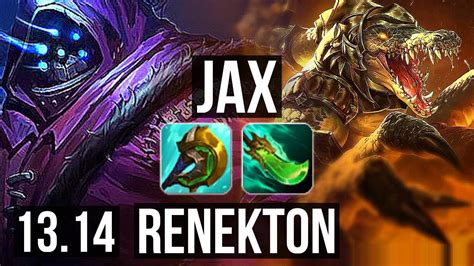 Jax Vs Renekton Top M Mastery Games Godlike Kr