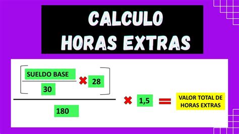 Calculo De Horas Extras