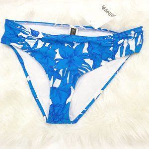Athena Swim Nwt Athena Blue White Floral Bikini Bottoms Poshmark