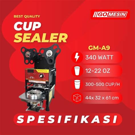 Mesin Press Gelas Plastik Semi Otomatis Cup Sealer Gm A Gomesin