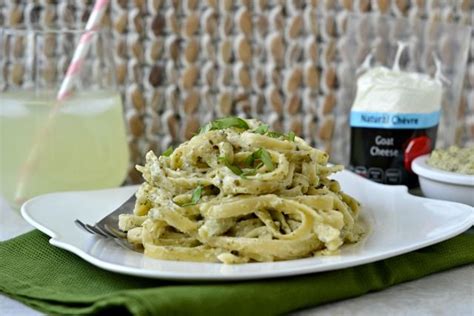 Pesto Alfredo With Goat Cheese The Aussie Gourmet Naomi Nachman