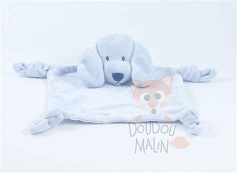 Early Days Doudou Plat Chien Bleu Blanc