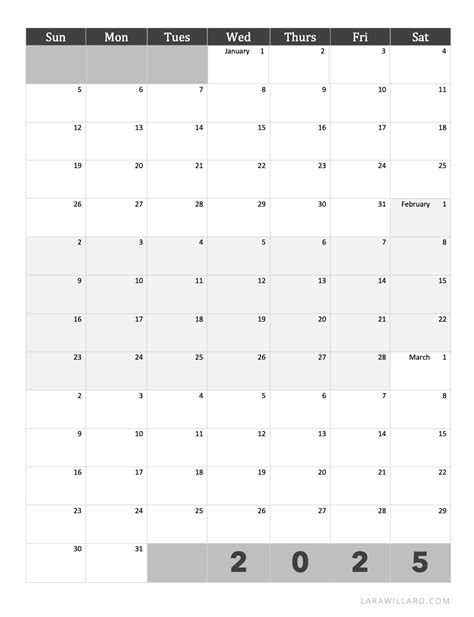 Download Printable 2024 And 2025 Quarterly Calendars Lara Willard