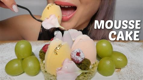 Asmr Mousse Cake Mothers Day Special Cake Relaxing Soft Eating Sounds Ne Lets Eat Youtube