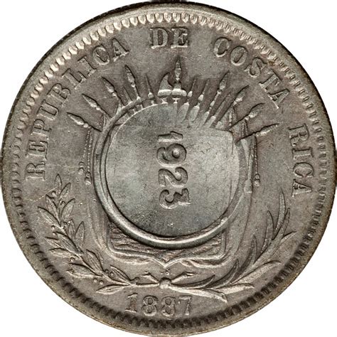 50 Céntimos Counterstamped Coinage Type VIII Costa Rica Numista