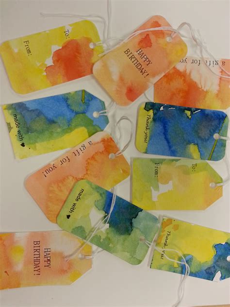 Diy Watercolor Gift Tags Strathmore Artist Papers