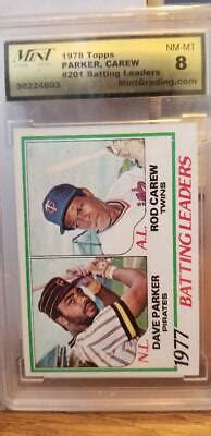 1978 TOPPS PARKER CAREW BATTING LEADERS NM MT 8 EBay