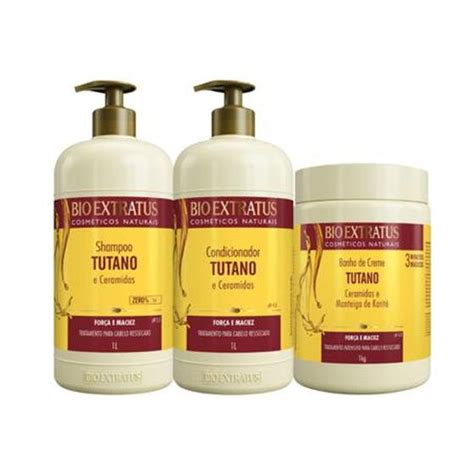 Kit Tutano E Ceramidas Shampoo Condicionador 1 Litro Banho De Creme