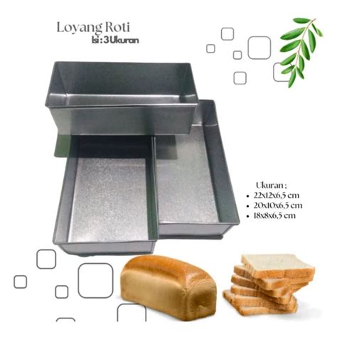 3 PCS LOYANG ROTI TAWAR SOBEK 3 UKURAN TINGGI 6 CM Lazada Indonesia