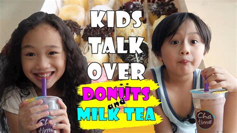 Kids And Donuts And Bubble Tea Kids Mukbang Version Things To Do