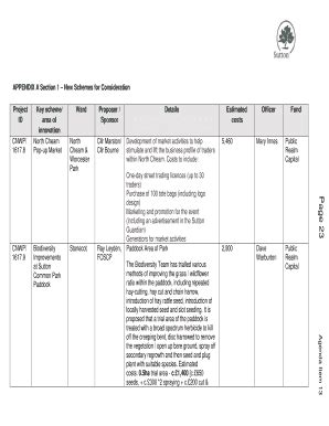 Fillable Online Moderngov Sutton Gov Appendix A Section New Schemes