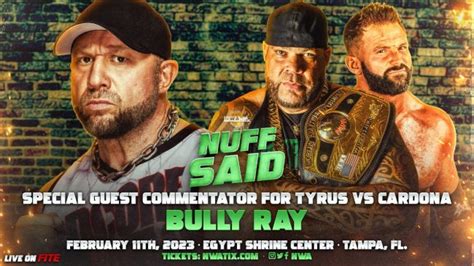 Bully Ray To Guest Commentate World Title Match At NWA Nuff Said