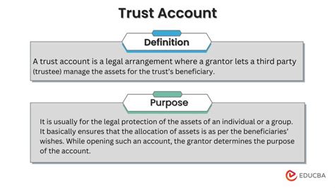 Trust Account Definition Purpose Types And Rules To Set Up