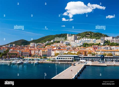 Ajaccio Corsica France Coastal Skyline At The Port Stock Photo Alamy