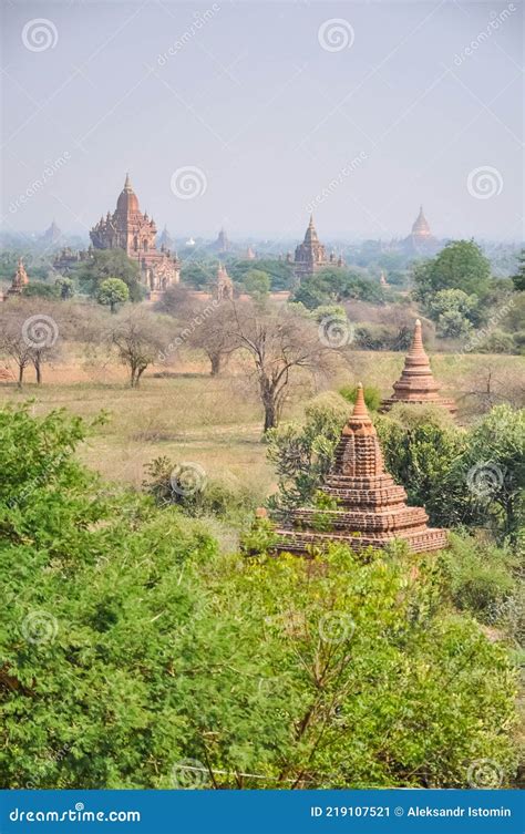 Valley Of A Thousand Pagodas In Myanmar Stock Image Image Of Pagan