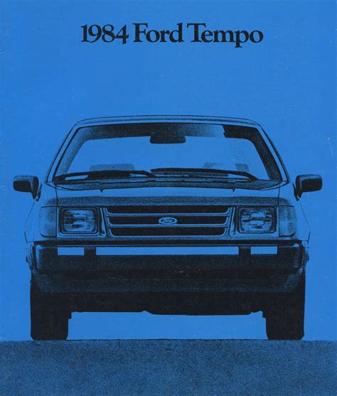 1984 Ford Tempo Brochure