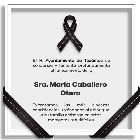 Lamentamos el sensible fallecimiento de la Sra María Caballero Otero