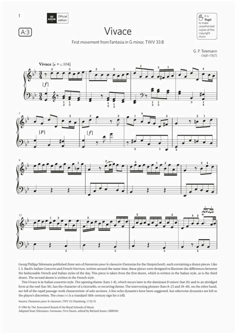 Vivace Piano Sheet Music Onlinepianist