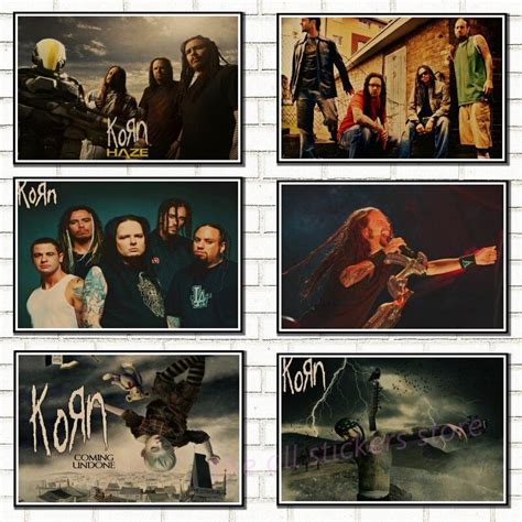 Korn Vintage Retro Rock Band Music Guitar Matte Kraft Paper Poster Wall