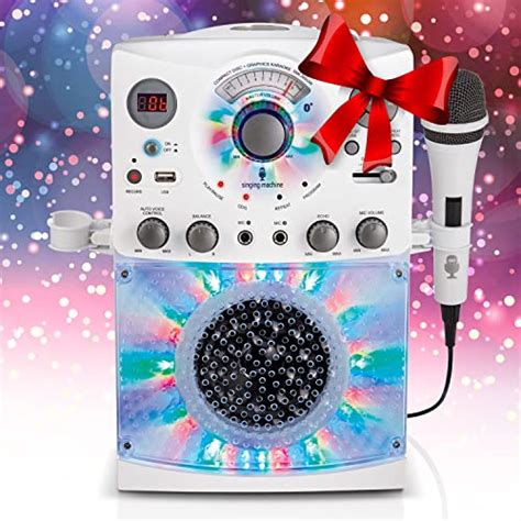 Singing Machine SML385UW Bluetooth Karaoke System with LED Disco Lights CDG U - zBuys.com