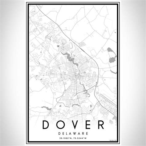 Dover - Delaware Map Print in Classic — JACE Maps