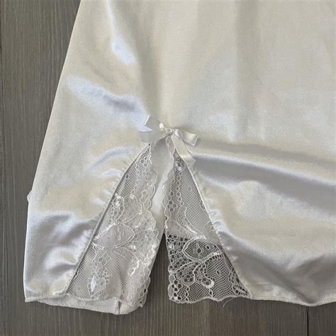 Vintage White Lace Lingerie Slip Dress With Depop