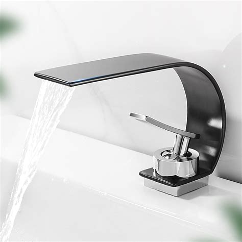 Waterfall Hot And Cold Water Faucet Washbasin Creative Bathroom Bathroom Hand Washing Drop In