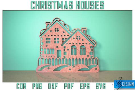 Christmas Houses Svg Design Christmas Graphic By Flydesignsvg