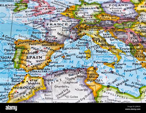 Map Of Spain And Surrounding Countries Map Of Spain And Neighboring
