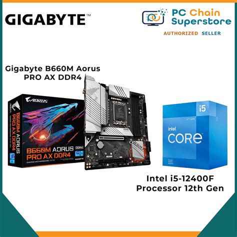 Gigabyte B660m Aorus Pro Ddr5 Motherboard Combo Intel Core I5 12400 Support D5 128gb Micro Atx