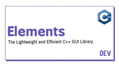 Elements The Lightweight And Efficient C Gui Library