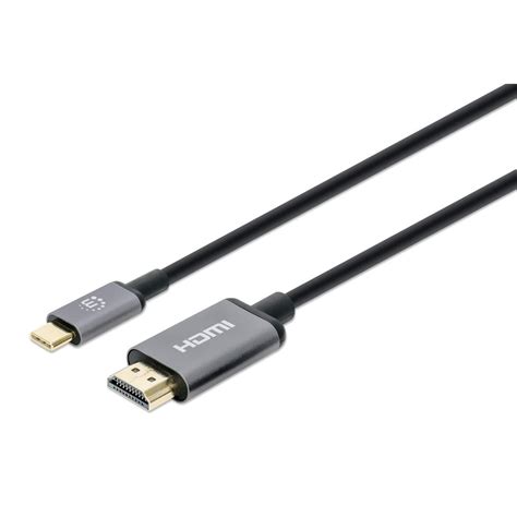 Adaptador De Video Manhattan Usb C Macho A Hdmi Hembra Negro 4k Digitalife Eshop