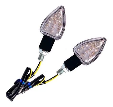 Par Direccionales Led Ambar Para Moto Del Tras Universales