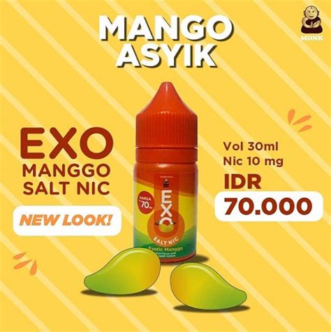 Liquid Exo Mango Salt Nic By Monk Harga Murah Meriah Rasa Istimewah