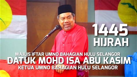 UCAPAN KHAS DATUK MOHD ISA ABU KASIM YouTube