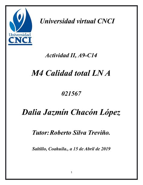 Actividad Ii A C Universidad Virtual Cnci Actividad Ii A C M