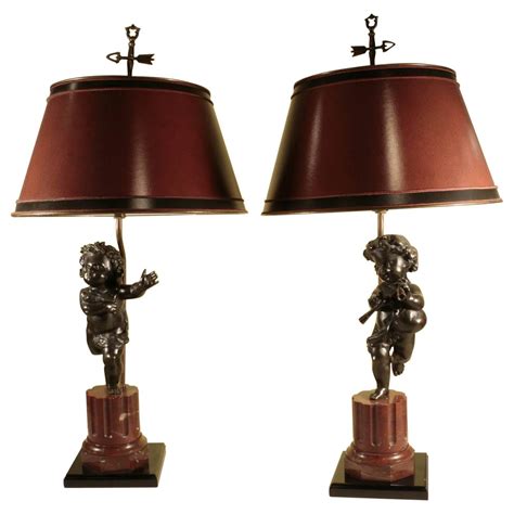 1950s Pair Of Italian Porcelain Capo Di Monte Putti Table Lamps For