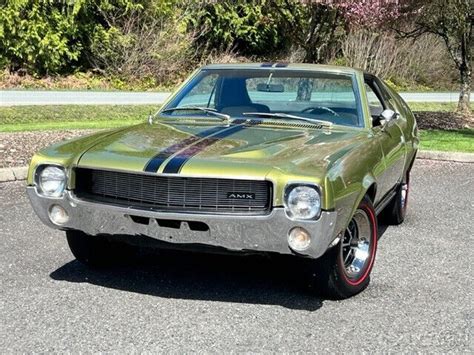 1969 Amc Amx 69 390 4 Speed Willow Green With Black Interior Barn