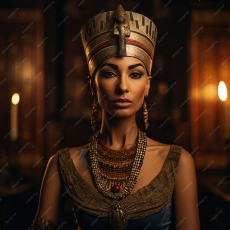 Premium Ai Image Queen Nefertiti Of Egypt In Her Elegant Regal Attire