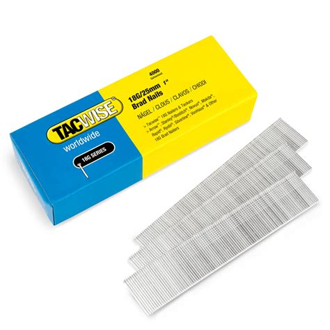 Type 18g25mm Galvanised Brad Nails Pack Of 4000 Tacwise