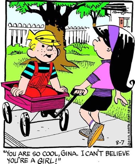 Heres To You Gina Dennis The Menace Dennis The Menace Cartoon Dennis