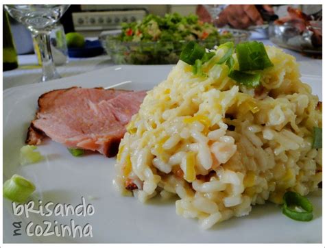 Brisando na Cozinha Risoto de bacon e alho poró meu primeiro risoto D