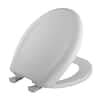 Bemis Soft Close Round Plastic Closed Front Toilet Seat In Crane White