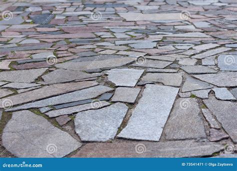 Paving Slabs Different Shapes and Colors Stock Image - Image of gray ...