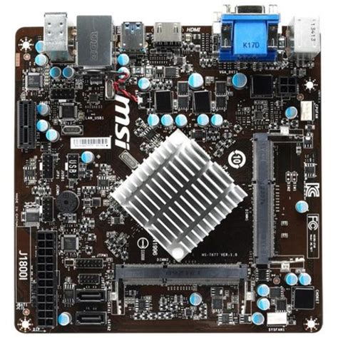 Placa Mãe BGA1170 - MSI J1800I (Mini ITX) - waz