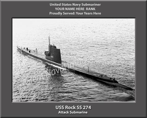 Uss Rock Ss 274 Submarine Photo ⋆ Personalized Us Navy Ship Prints On